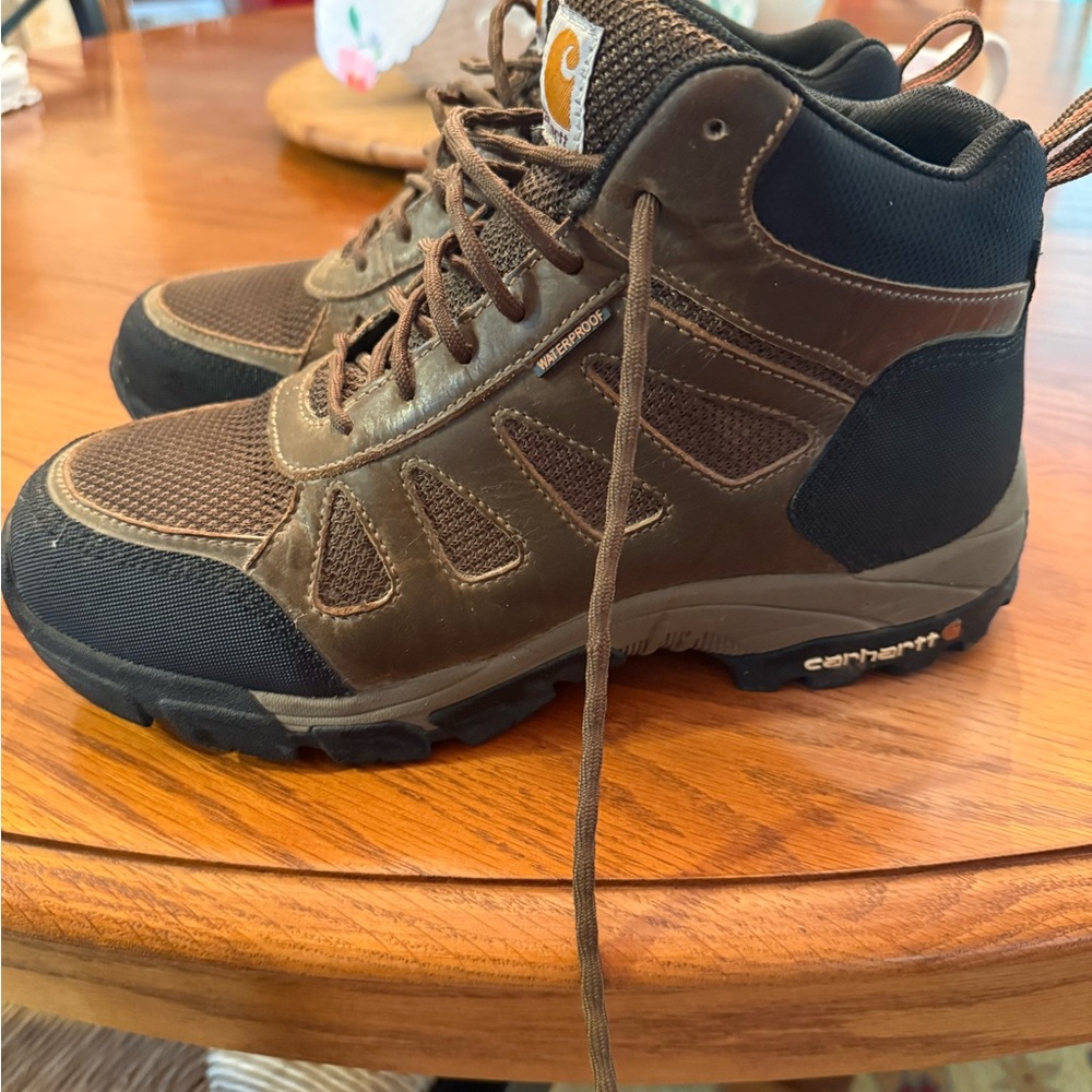 Carhartt Brown & Black Waterproof Work Boots Sz - 10